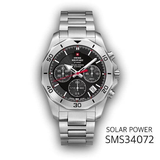 Часы на солнечной батарее Swiss Military by Chrono SMS34072.01 Solar Power System