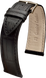 Кожаный ремешок GLOSSY, черный N10-1-01-3-1-1, Черный ремешок для часов