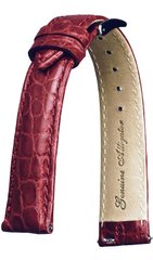 Ремешок из крокодиловой кожи PRIMA N3-4-16-1-2-1, Красный ремешок для часов