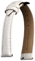 Ремешок из крокодиловой кожи PRIMA N3-4-06-1-2-1, Белый ремешок для часов