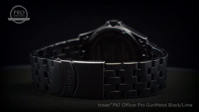 Часы Traser P67 OFFICER PRO GUNMETAL BLACK/LIME 107869