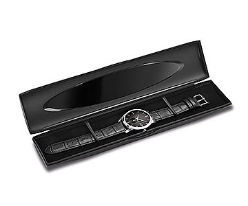 Упаковка часов с логотипом на заказ, черный пенал